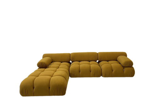 Two Colours Velvet Modular sofa Customised Backrest Height to 85cm - Made To Order -50% Remaining Balance