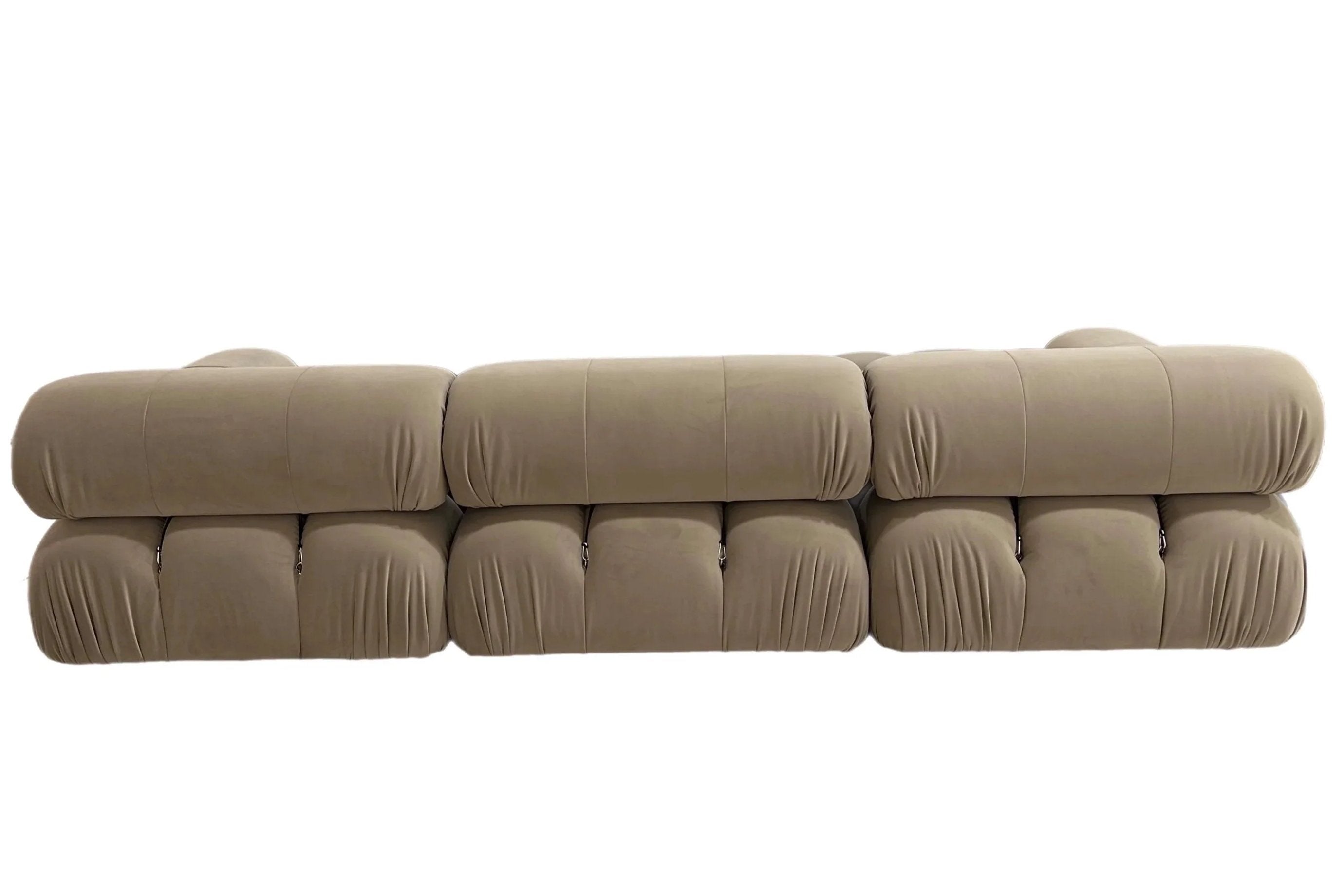Beige Velvet Modular sofa - Choice of Fabric & Colour Made To Order
