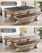 7ft Pool Dining Table Tennis Table Benches Game Room Man Cave
