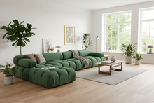Green Velvet Modular sofa - Choice of Fabric & Colour Made To Order