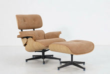 Mid-Century Classic Lounge Chair + Ottoman Ash Wood Velvet MODAL-06 Made To Order
