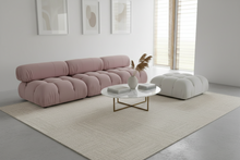 Pink and Cream Velvet Modular sofa - Choice of Fabric & Colour Made To Order