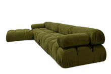 Olive Green Velvet Modular sofa Made To Order