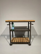 Industrial Drinks Trolley Rustic Metal Cart Serving Shelf Kitchen Table (Used Condition) in stock