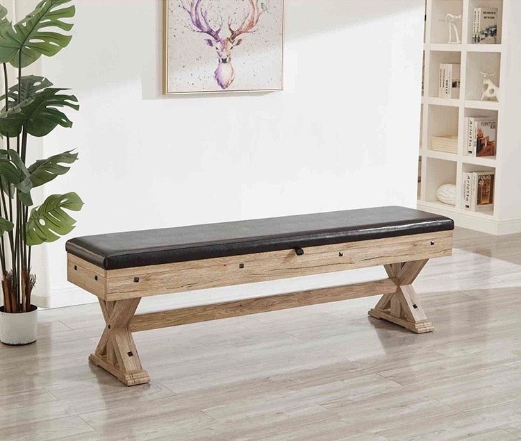 7ft Pool Dining Table Tennis Table Benches Game Room Man Cave