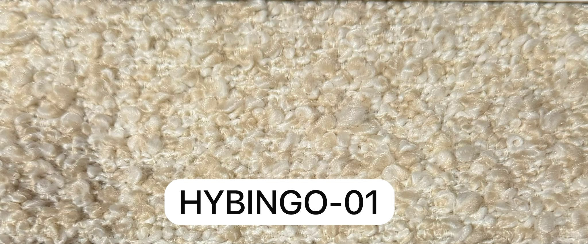 Curved Cream Premium Boucle 3 Seater Sofa With Integrated Chrome Finish Table HYBINGO-01