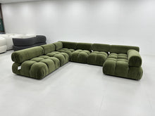 Olive Green Velvet Modular Sofa Set - Made To Order