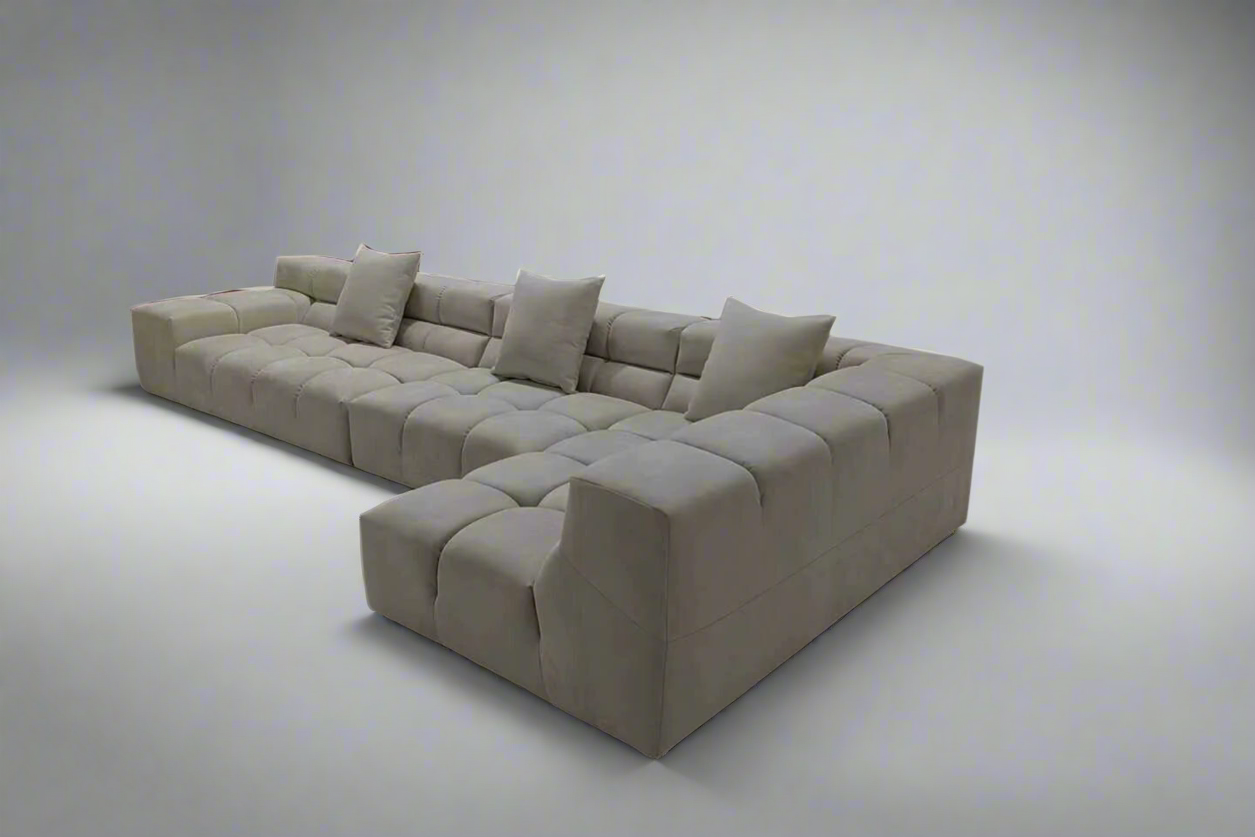 Cream White Modular Corner Sofa seater Choice Of Fabric Colour Made To Order