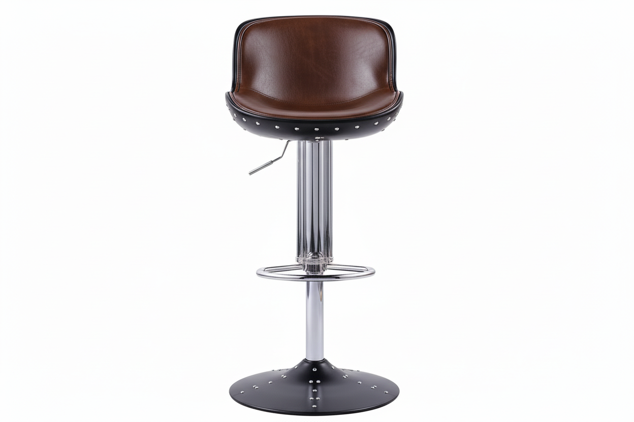 Aviation Bar Stool Brown Black Hawk Edition in stock
