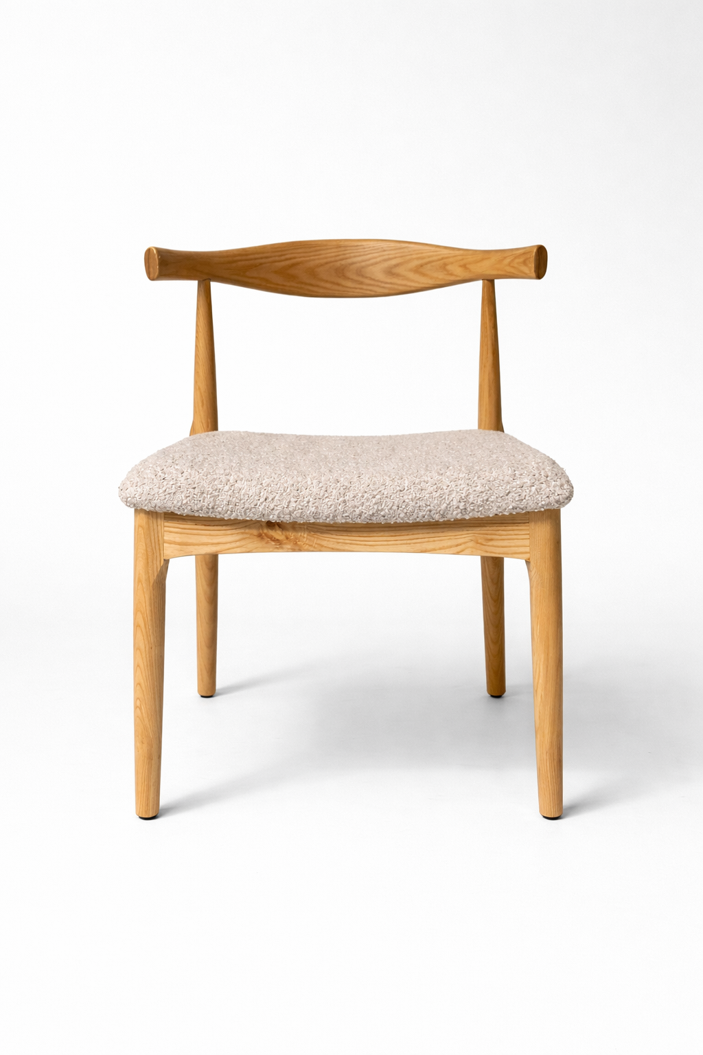 Mid Century 1960s Boucle Hans W Elbow Chair Inspired Dinning Office Chair