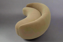 Honey Mustard Boucle Curved Sofa