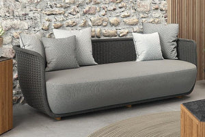 Aluminum & Rattan Outdoor Sofa Set in stock