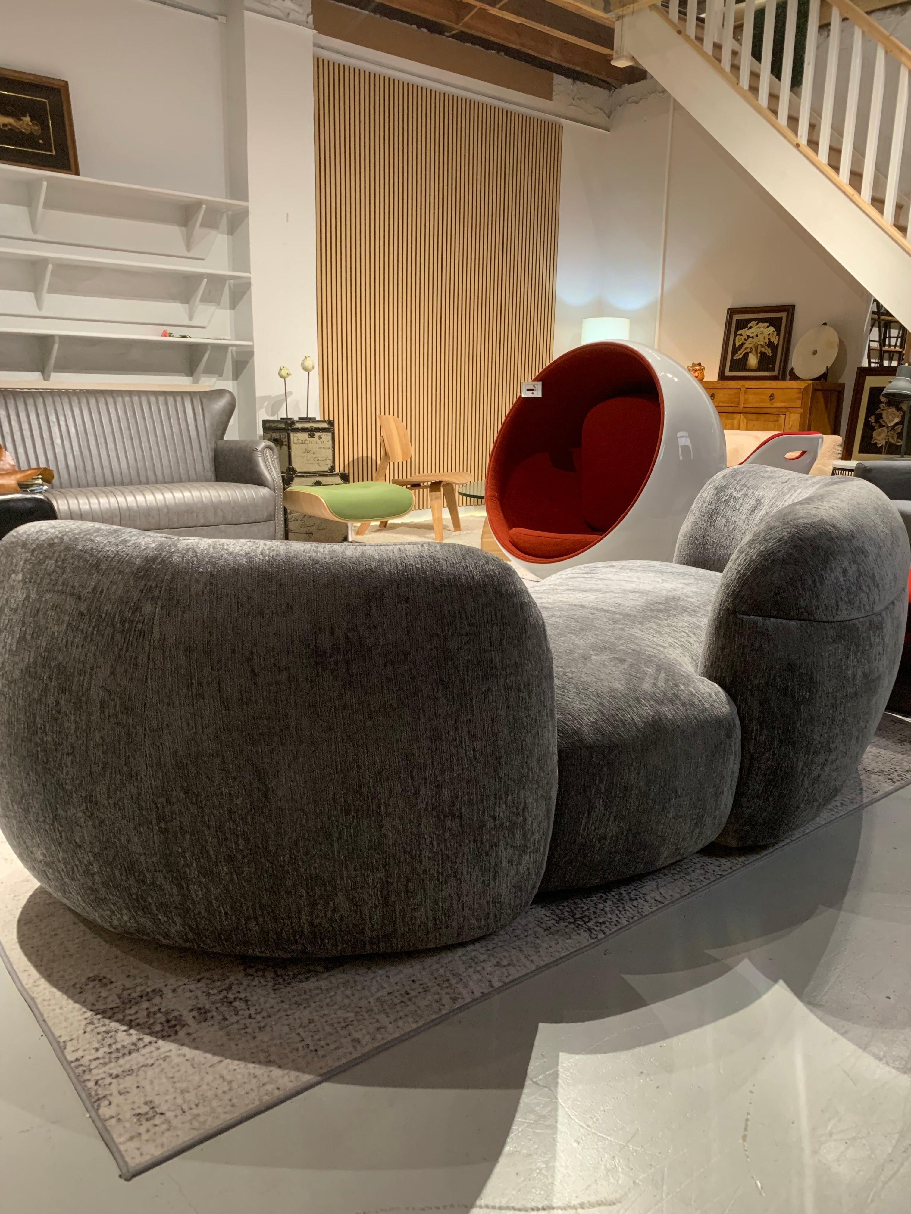 Grey Chenille Curved 3 Seater + 1 seater Ex-Displays