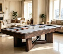 8ft Pool Dining Table Slate Bed Solid Wood Game Room Man Cave FREE Delivery