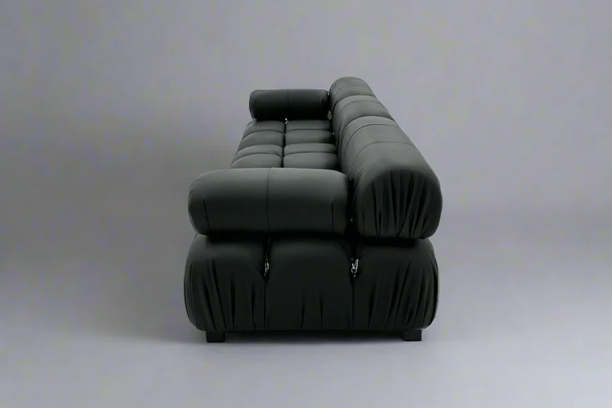 Modular sofa- black leather -JYX-006- Made To Order