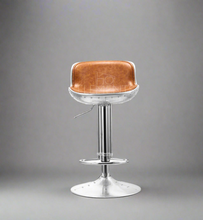 Aviation Bar Stool Tan Brown in stock