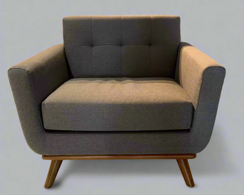 Modern Scandinavian Style Grey 1 Seater Sofa in stock