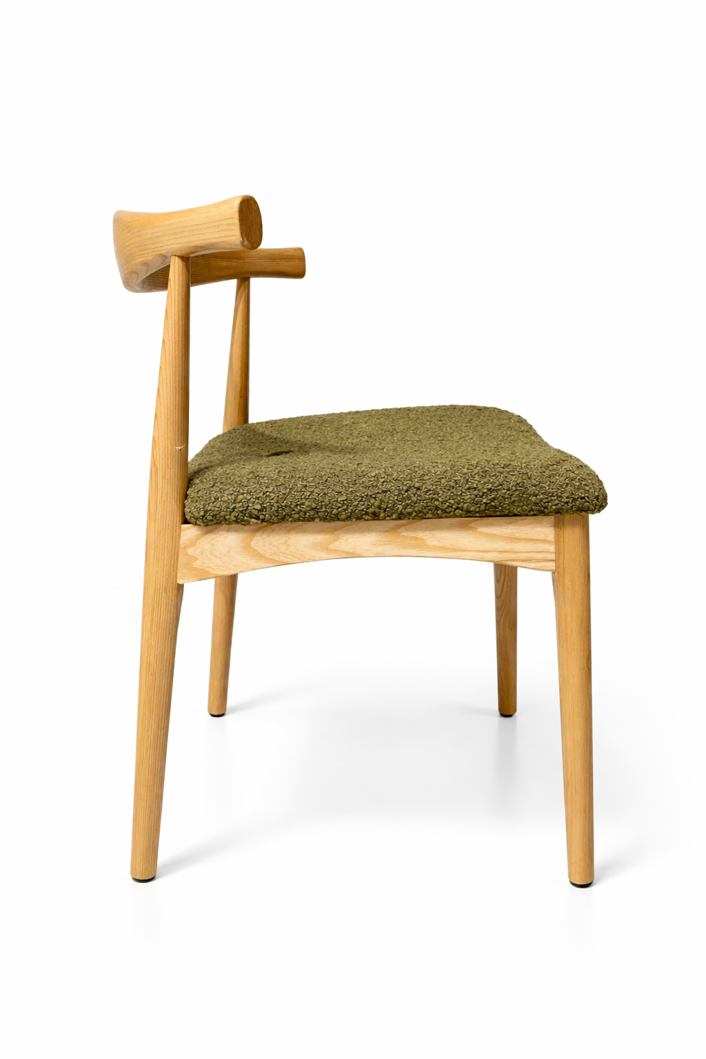 Mid Century 1960s Boucle Hans W Elbow Chair Inspired Dinning Office Chair