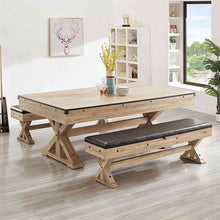 7ft Pool Dining Table Tennis Table Benches Game Room Man Cave