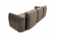 Chocolate Brown Velvet MODAL-13 3 Seater Sofa Contemporary Retro Design Made To Order