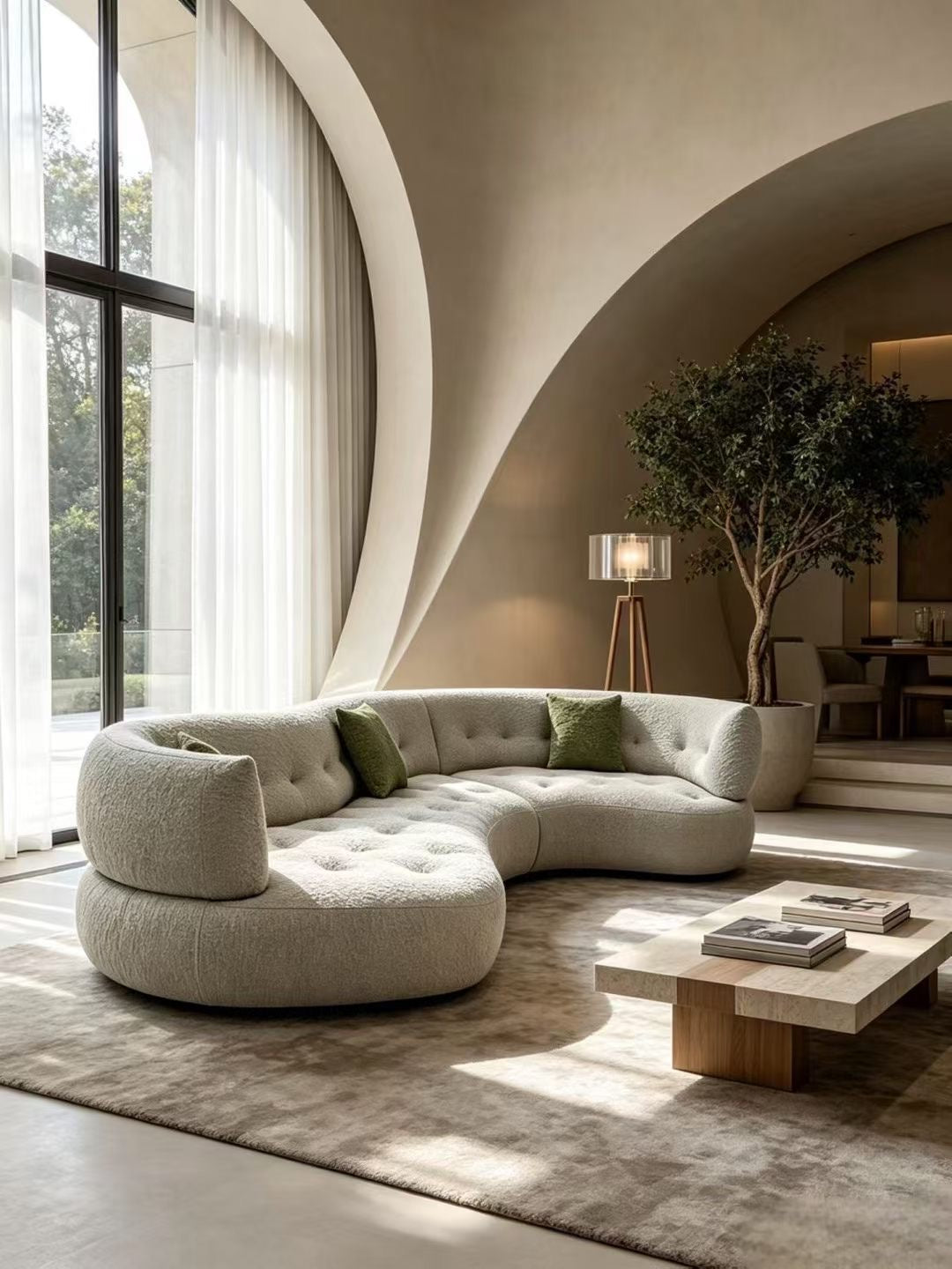 Extra Large Luxury Curved Corner Sofas for Spacious Living Rooms