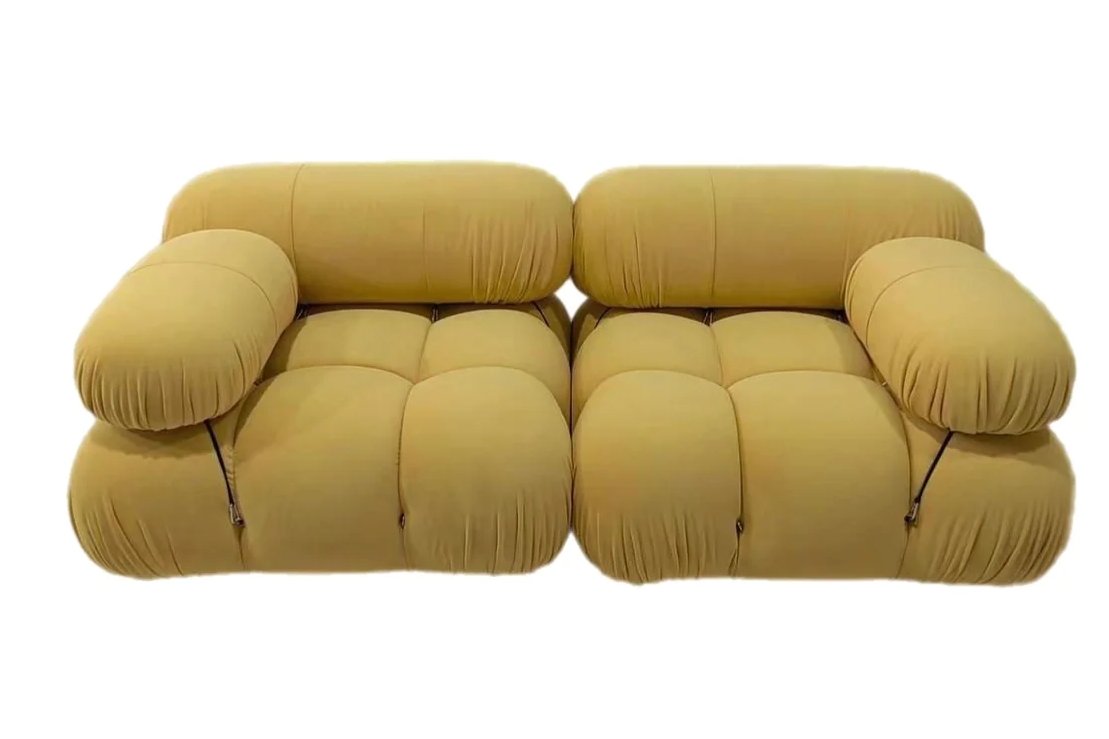Yellow Velvet Modular sofa - Choice of Fabric & Colour Made To Order