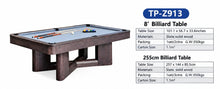 8ft Pool Dining Table Slate Bed Solid Wood Game Room Man Cave FREE Delivery