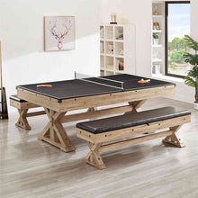 7ft Pool Dining Table Tennis Table Benches Game Room Man Cave