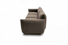 Chocolate Brown Velvet MODAL-13 3 Seater Sofa Contemporary Retro Design Made To Order