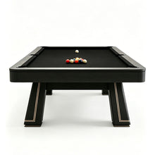 9ft Pool Dining Table Slate Bed Solid Wood Black & Gold Finish Game Room Man Cave FREE Delivery