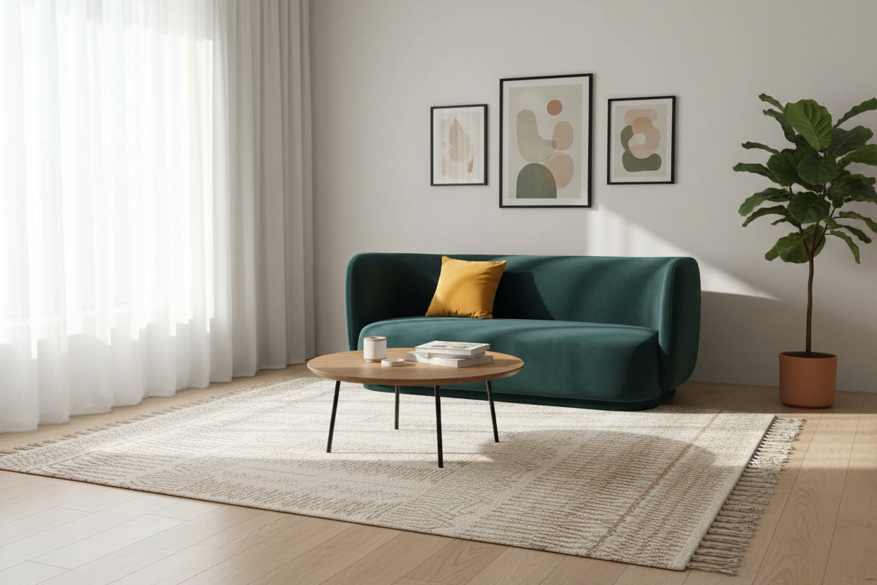 Green Velvet Sofa Contemporary in stock