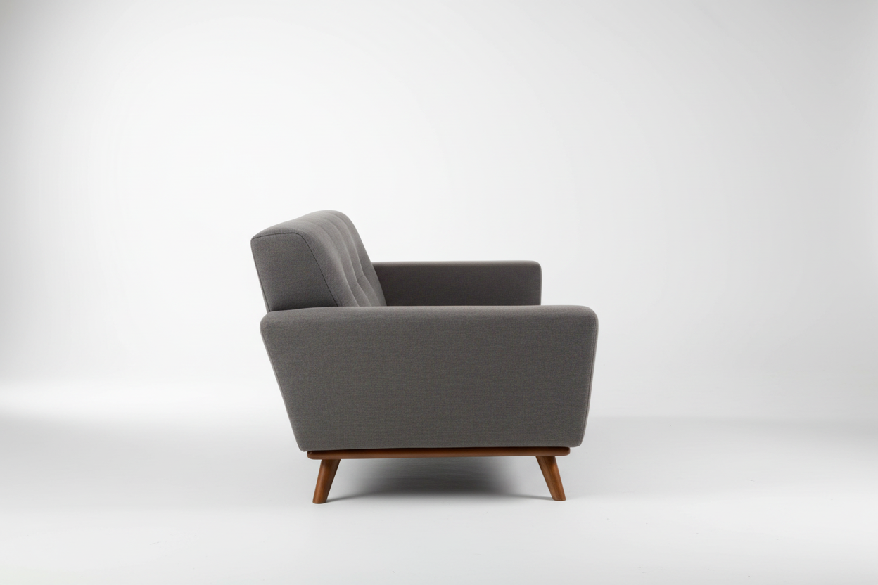 Modern Scandinavian Style Grey 1 Seater Sofa in stock