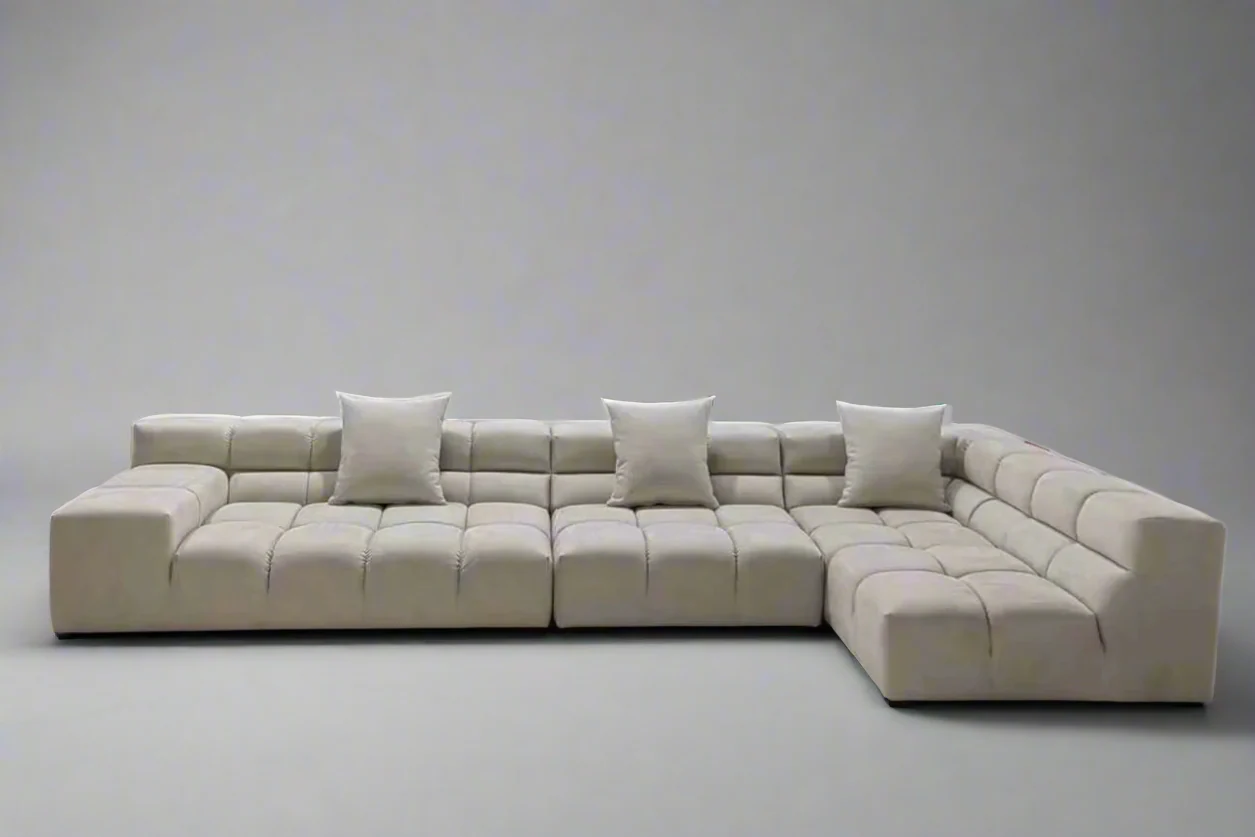 Cream White Modular Corner Sofa seater Choice Of Fabric Colour Made To Order