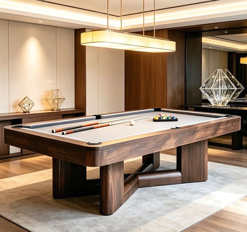 8ft Pool Dining Table Slate Bed Solid Wood Game Room Man Cave FREE Delivery