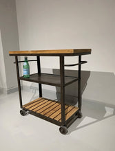Industrial Drinks Trolley Rustic Metal Cart Serving Shelf Kitchen Table (Used Condition) in stock