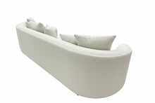 Sectional Curved 5 Seater Sofa Light Beige Boucle Customised Length 420cm