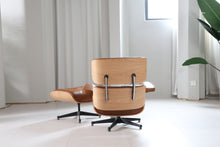 Mid-Century Classic Lounge Chair + Stool Genuine Leather Made To Order