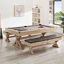 7ft Pool Dining Table Tennis Table Benches Game Room Man Cave