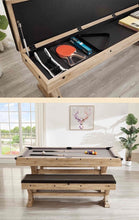 7ft Pool Dining Table Tennis Table Benches Game Room Man Cave