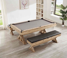 7ft Pool Dining Table Tennis Table Benches Game Room Man Cave
