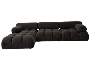 Brown velvet Modular sofa - Choice of Fabric & Colour Made To Order