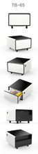 SMT 135Pro Smart Built-In Refrigerator Coffee Table 130L Dual Drawer LED Wireless Charge USB Bluetooth Speakers
