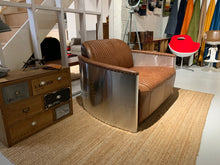 Aviator Sofa 2 Seater Tan Brown Top Grain Leather in stock