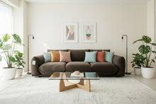 Chocolate Brown Velvet MODAL-13 3 Seater Sofa Contemporary Retro Design Made To Order