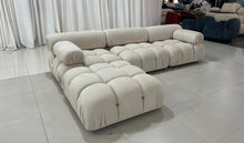 Beige Faux Suede Modular 3 Seater sofa in stock