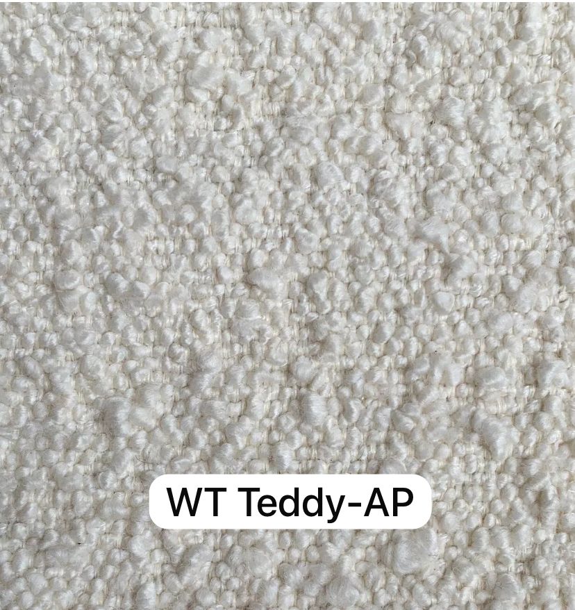 White Cream Boucle Curved Sofa 210cm + 2x Ball Cushions Made To Order