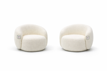 Crescent Cashew One Seater sofa White Boucle In Stock