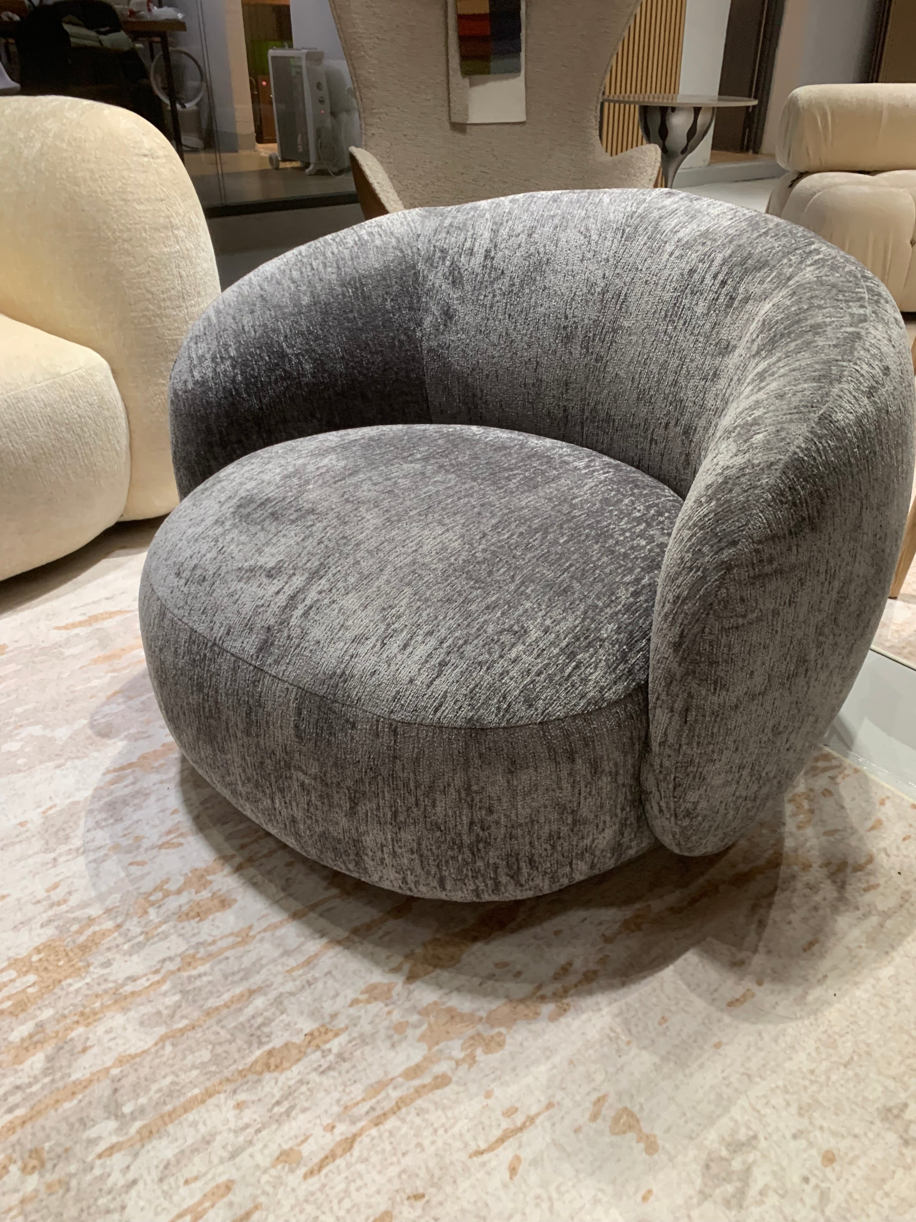 Grey Chenille Curved 3 Seater + 1 seater Ex-Displays
