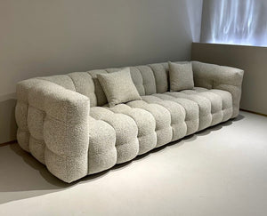 Bubble Sofa 3 seater + 2 seater Set Made In Light Grey Boucle Made To Order