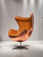 Aviator Egg Wingback Chair Brown Leather Made To Order 30% Deposit Payment